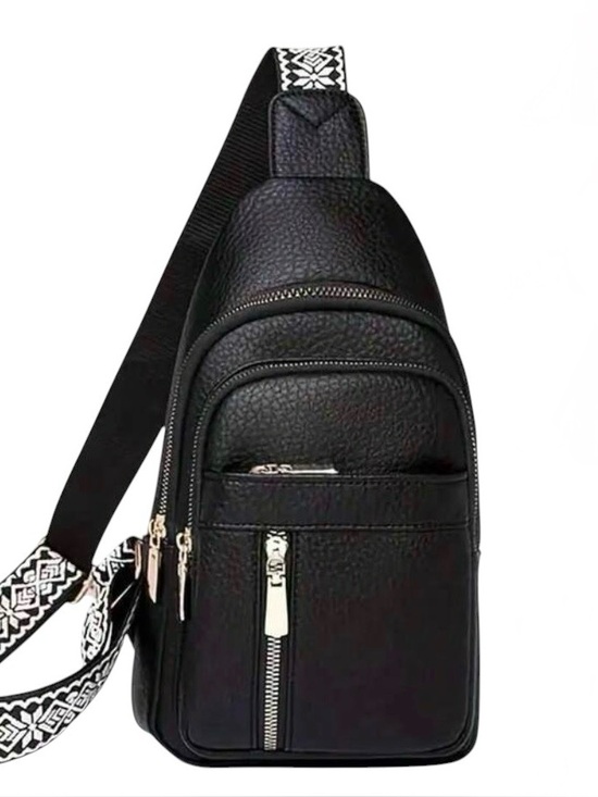 Boutique Handbags - Boutique Black Vegan Pebbled Leather Sling Bag - NWT